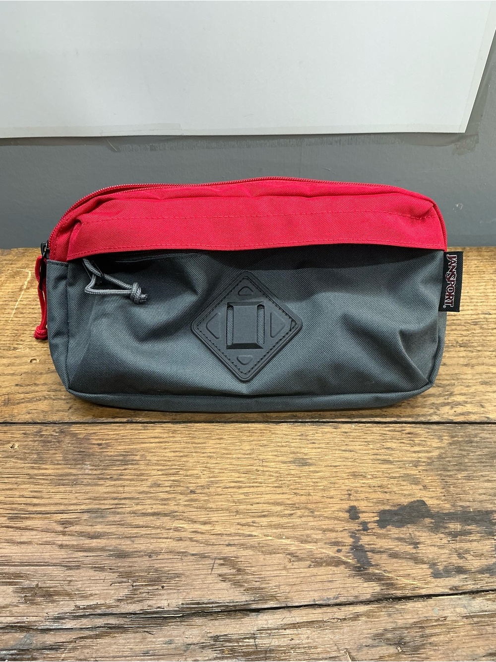 Jansport Gray and Red Toiletry Pouch